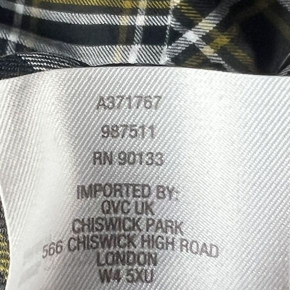 Joan Rivers Blouse Womens 6 Plaid Cottage Core Long Sleeve Peplum Button Casual - Picture 12 of 16